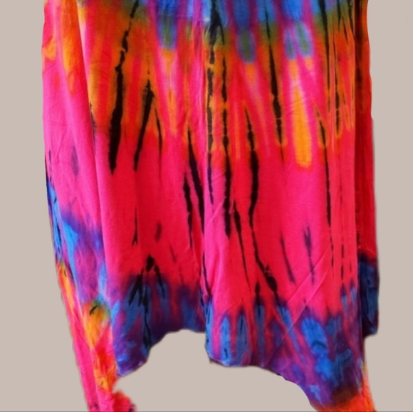 TIE DYE Asym. Top/ Dress Swim CU-*5 Colors Avail*OS NEW - Picture 6 of 6